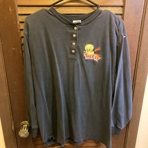 Vintage 1998 Tweety Long Sleeve Shirt - Looney Tunes, Black